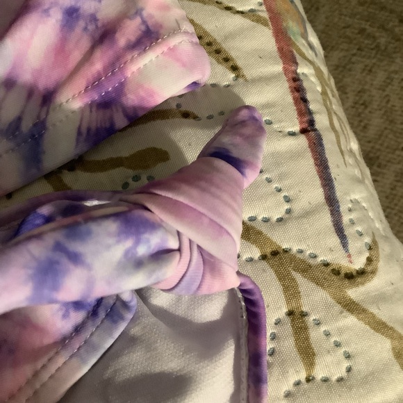 Pink Flamingo tankini tied dyed purple Lg 10/12 great for boating pool b… - Picture 5 of 14